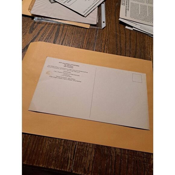 Jeff & Angie Littleton Mr. Shoebox 1957 Chevy Drag Car Postcard Vintage - Picture 4 of 5